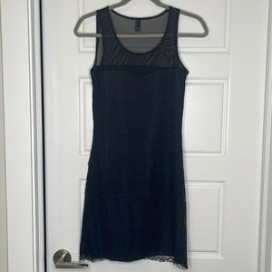 Vero Moda Mesh blue black mini dress size Small